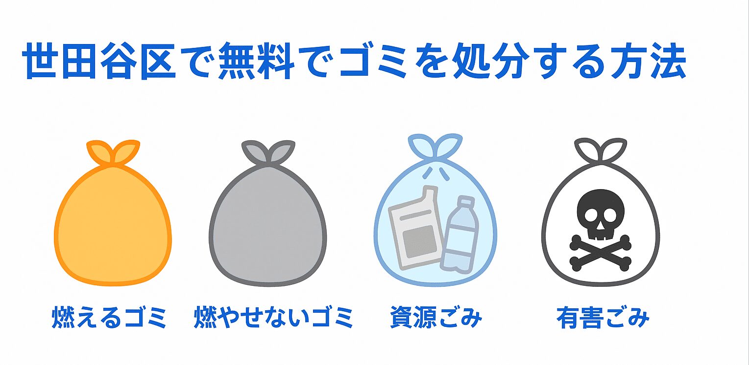 世田谷区で無料でゴミを処分する方法